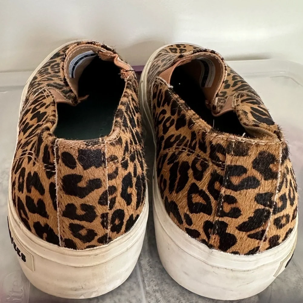 SeaVees Baja Platform Mulholland Leopard Print Cowhide Sneakers Size 9